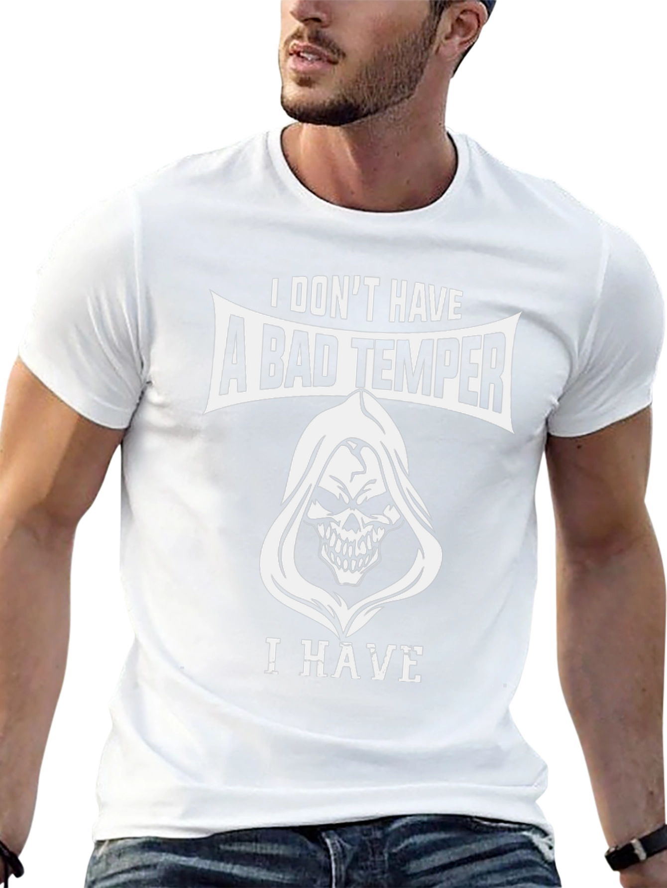 Humorous Bad Temper Graphic T-Shirt