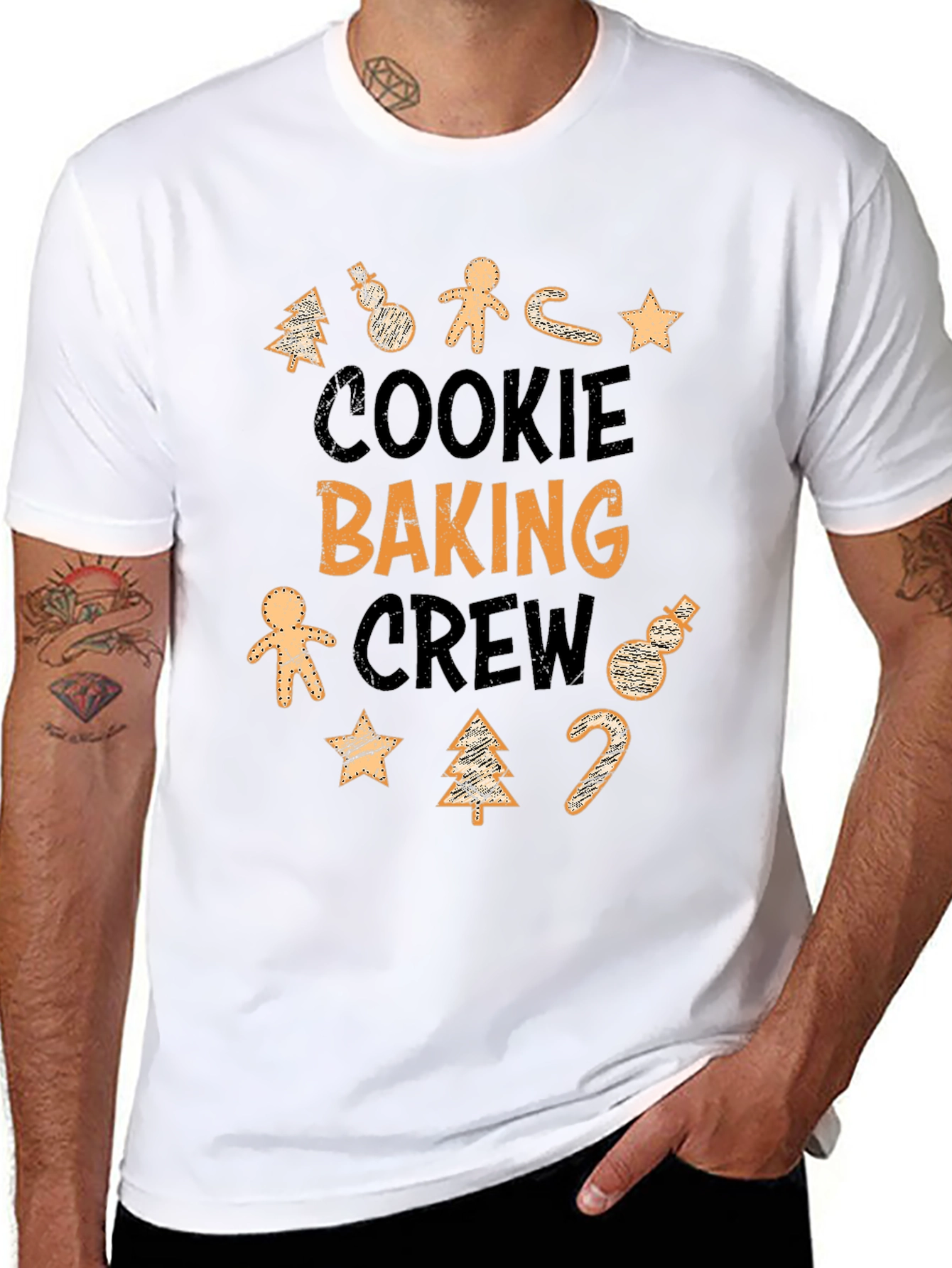 Cookie Baking Crew Black Graphic T-Shirt