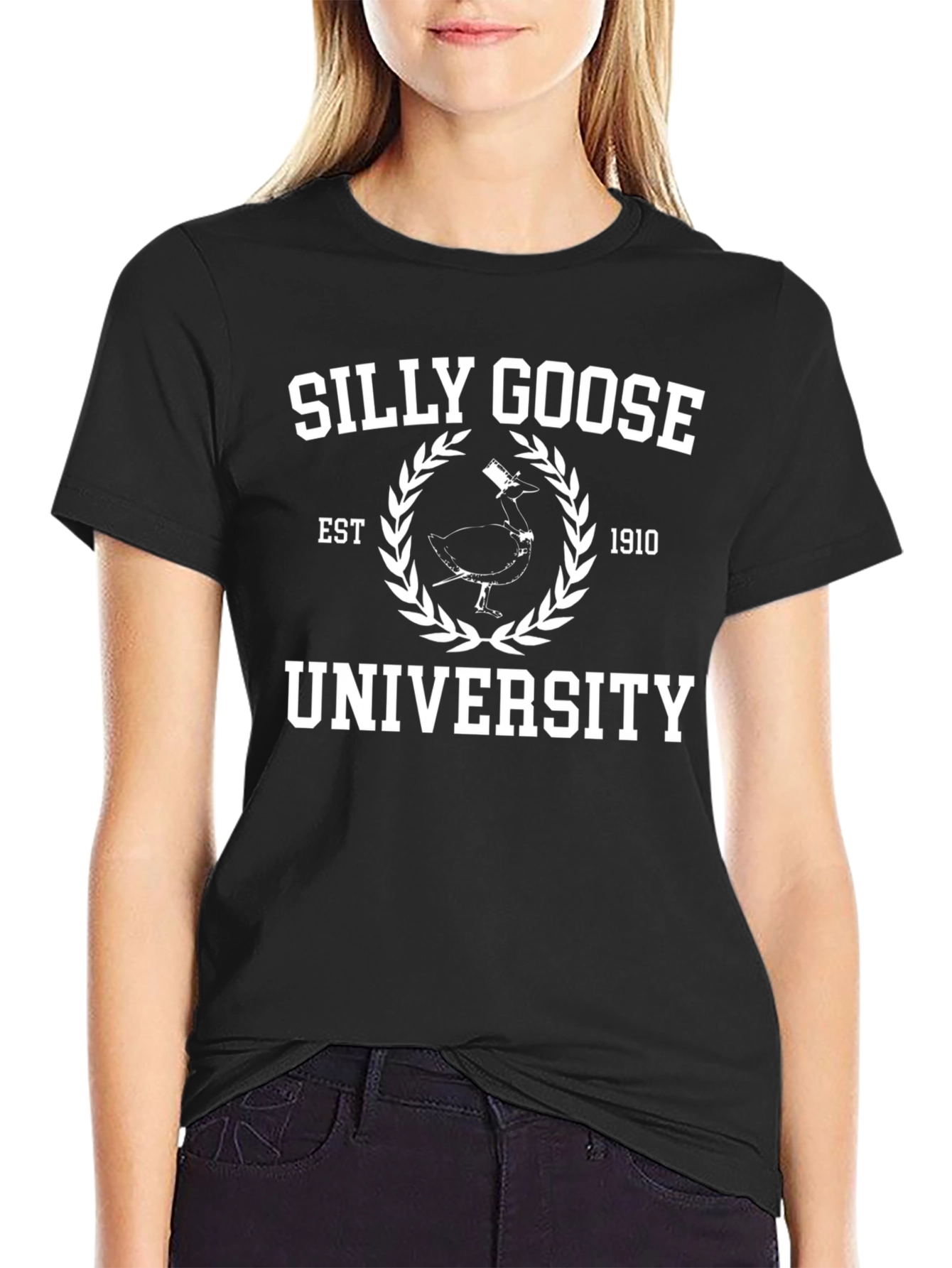 Silly Goose University Black T-Shirt