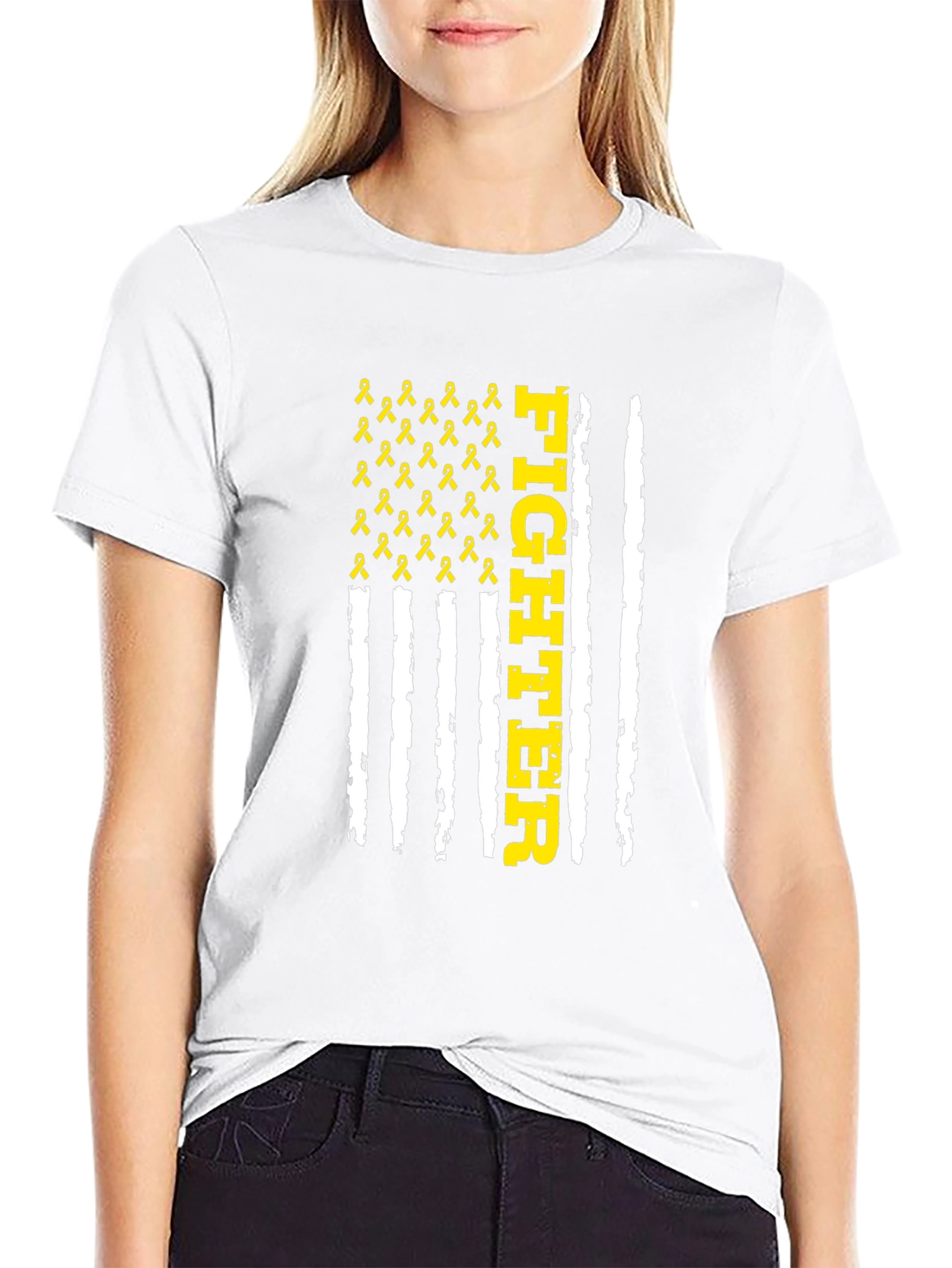 Fighter Ribbon Flag T-Shirt