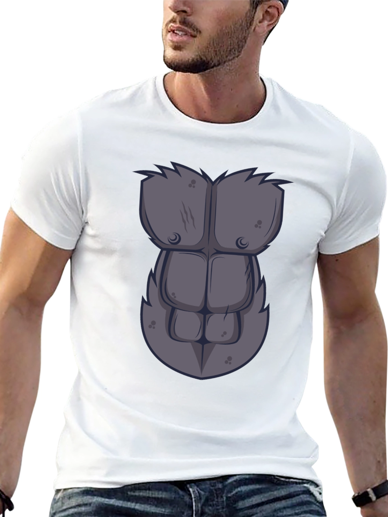 Funny Gorilla Chest Muscle T-Shirt