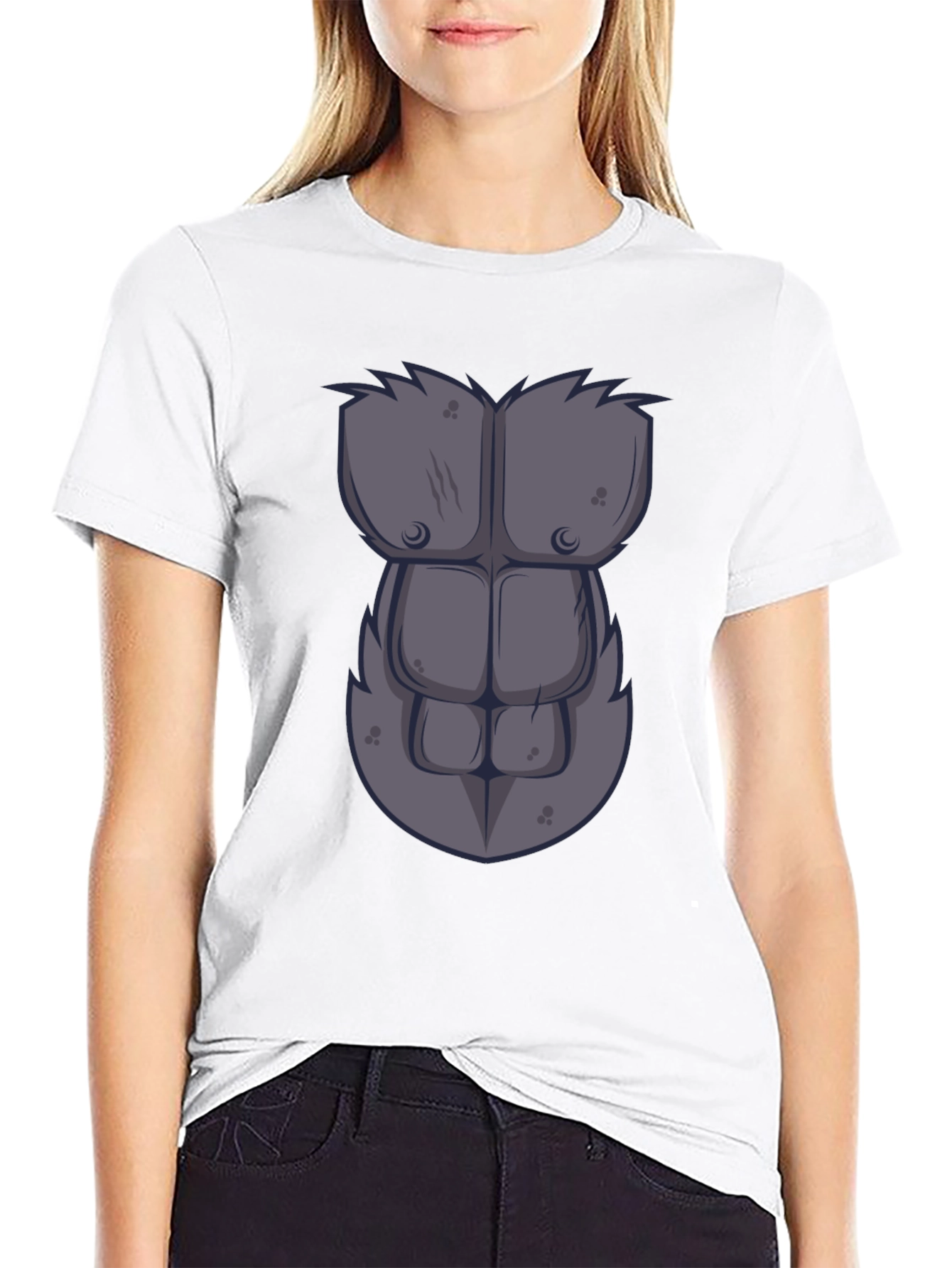 Funny Gorilla Chest Muscle T-Shirt